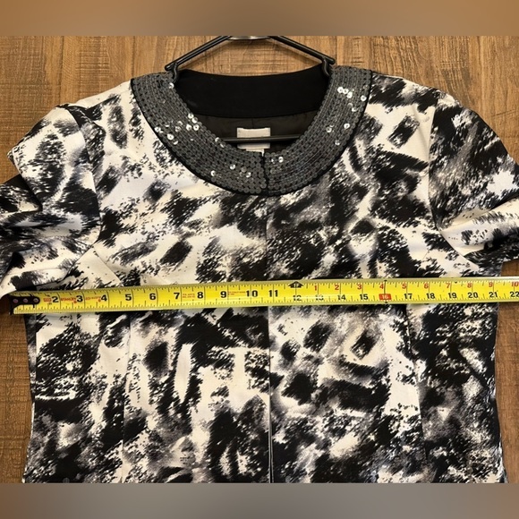 Chico’s Size 2 Geisha Girl Jacket Sequin embellishments around neck and edge - Picture 15 of 17